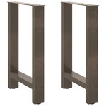 vidaXL Pieds de table à manger en acier naturel 2 pièces 50 x (72-73) cm Acier