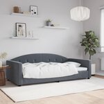 vidaXL Lit de repos sans matelas gris foncé 100x200 cm velours