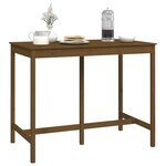 vidaXL Table de bar Marron miel 140x80x110 cm Bois massif de pin