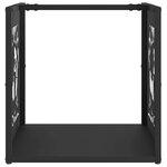 vidaXL Portant de bois chauffage noir 40x40x40 cm