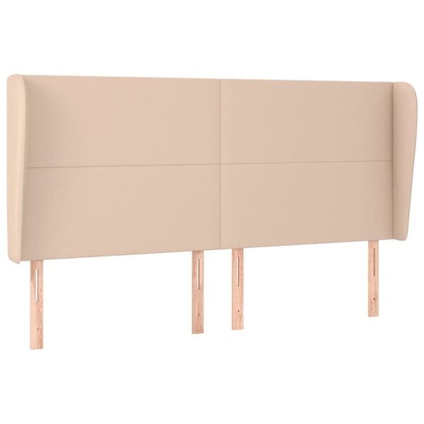vidaXL Tête de lit avec oreilles Cappuccino 203x23x118/128 cm