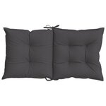vidaXL Coussins de chaise à dossier bas lot de 2 anthracite mélangé