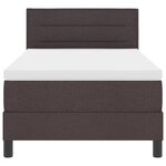 vidaXL Lit à ressorts avec tête de lit Marron foncé 90 x 200 cm tissu