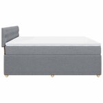 vidaXL Sommier à lattes de lit avec matelas Gris clair 180x200cm Tissu