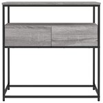 vidaXL Table console sonoma gris 75x40x75 cm bois d'ingénierie
