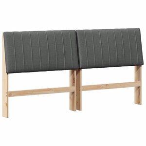 vidaXL Tête de lit capitonnée Gris foncé 200 cm Pin massif