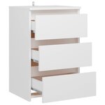 vidaXL Tables de chevet 2 Pièces Blanc 40x35x62 5 cm Aggloméré