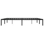 vidaXL Cadre de lit métal sans matelas noir 200x200 cm