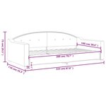 vidaXL Lit de repos taupe 100x200 cm tissu