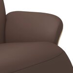 vidaXL Fauteuil inclinable avec repose-pieds marron similicuir