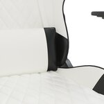 vidaXL Chaise de jeu de massage Blanc et noir Similicuir