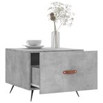 vidaXL Table basse gris béton 50x50x40 cm bois d'ingénierie