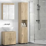 vidaXL Cabinet de salle de bain TULUM Chêne sonoma 37 x 31.5 x 203 cm