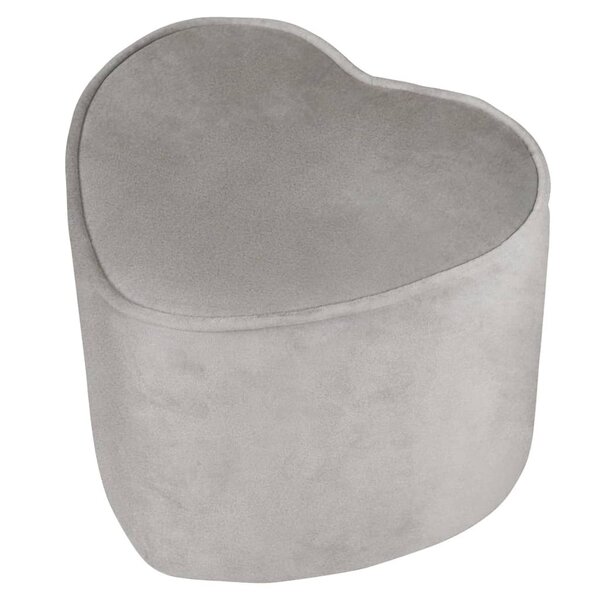 Roba pouf en forme de cœur pour enfants gris argenté