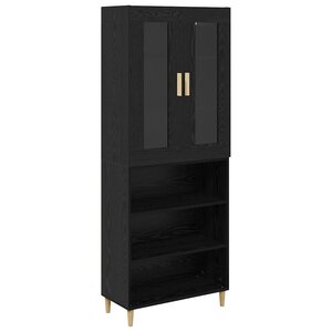 vidaXL Haut Armoire Chêne noir 69 5 x 34 x 180 cm