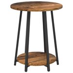 Table d'appoint vidaXL 2 pièces en bois ancien  bois reconstitué et métal