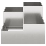 vidaXL Cache-pot de jardin Argent 80 x 80 x 60 cm Acier inoxydable