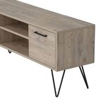 Homemania Meuble TV Almira 120x35x50 cm Bois et noir