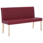 vidaXL Banc 139 5 cm Rouge bordeaux Similicuir
