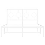 vidaXL Cadre de lit métal sans matelas et tête de lit blanc 120x200 cm