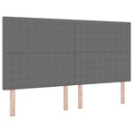 vidaXL Tête de lit LED avec tête de lit Gris clair 180 cm Polyester