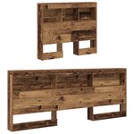 vidaXL Tête de lit de rangement Bois ancien 75 cm Bois d'ingénierie