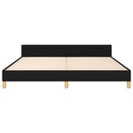 vidaXL Cadre de lit sans matelas noir 180x200 cm tissu