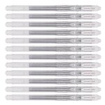 Roller encre gel Signo UM120SP Pointe Large 1mm Argent Pailleté x 12 UNI-BALL