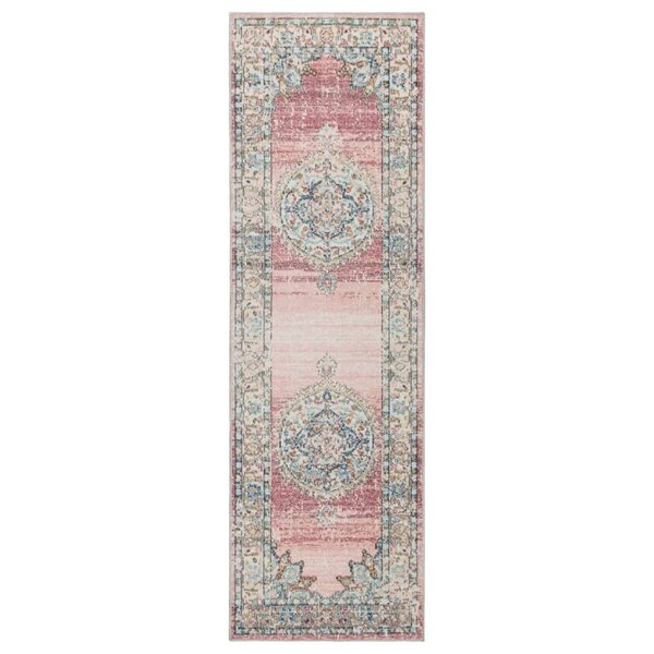 vidaXL Tapis ARBIZU intérieur extérieur design vintage 80x250 cm