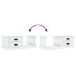 vidaXL Table basse blanc 90x50x35 cm bois d'ingénierie