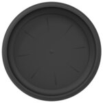 vidaXL Plateau à fleurs rond 24 Pièces Noir Ø 17 5 x 2 cm Plastique