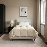 vidaXL Duvet d'hiver Matelassé Crème 135 x 200 cm Microfibre