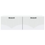 vidaXL Meuble TV mural Blanc 98 x 41 x 30 cm Bois d'ingénierie
