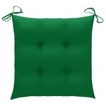 vidaXL Chaises pliables d'extérieur lot de 6 et coussins Bois d'acacia