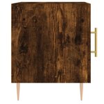vidaXL Tables de chevet 2 Pièces chêne fumé 40x40x50 cm bois d'ingénierie