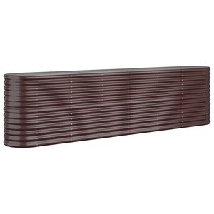 vidaXL Lit surélevé de jardin Acier enduit de poudre marron