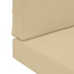 vidaXL Coussin de canapé d'extérieur 3 Pièces Beige Polyester