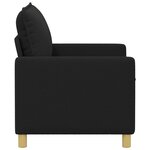 vidaXL Canapé Noir 126 x 81 x 87 5 cm Tissu