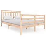 vidaXL Cadre de lit Bois massif 140x200 cm