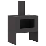 vidaXL Braise Noir 60 x 40 x 96 cm Acier laminé à froid