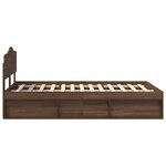 vidaXL Cadre de lit Chêne brun 120 x 190 cm Bois de pin massif