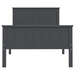 vidaXL Cadre de lit sans matelas bois massif de pin gris 100x200 cm