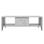 Vidaxl table basse gris béton 103 5x60x35 cm aggloméré