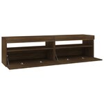 vidaXL Meubles TV avec lumières LED 2 Pièces Chêne marron 75x35x40 cm