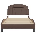 vidaXL Cadre de lit avec tête de lit Marron 100x200 cm Similicuir