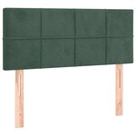 vidaXL Sommier à lattes de lit avec matelas LED vert foncé 120x190 cm