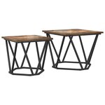 vidaXL Ensemble de tables d'appoint 2 Pièces Chêne fumé
