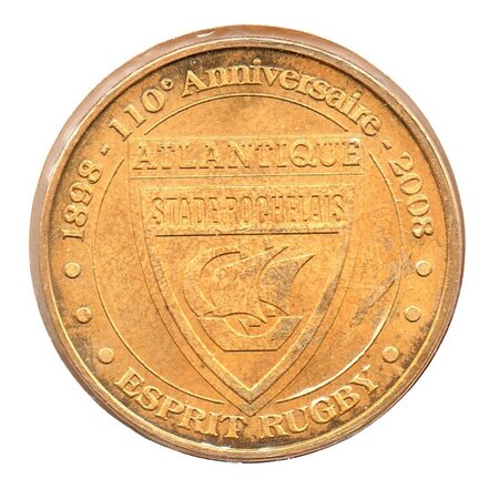 Mini médaille monnaie de paris 2008 - atlantique stade rochelais