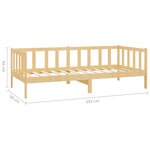 vidaXL Lit de repos avec matelas 90x200 cm Bois de pin massif