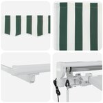 vidaXL Auvent Rétractable Vert et blanc 400x200 cm